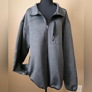 Original Deluxe Charcoal Zip-Up Lightweight, Full-zip Heather Grey Jacket Sz 3XL